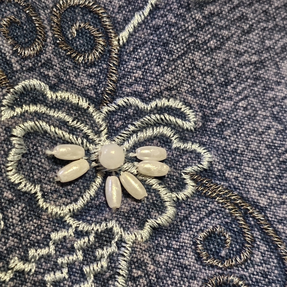 Vintage Patch Denim shirt Blue Size L •When life gives you scraps.make a quilt - Picture 8 of 12